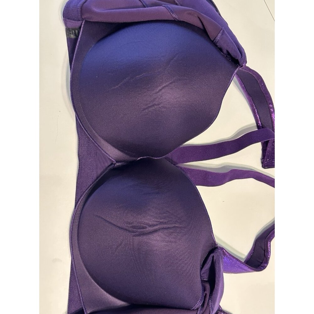 Victoria’s Secret Knockout High Impact Sports Bra 36DDD / 36F Plum Shimmer - Picture 6 of 7